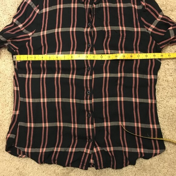 Banana Republic Blue Pink & White Plaid Button Down Shirt - Picture 12 of 15